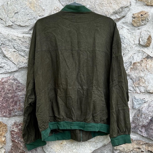 Silk bomber jacket size 2x army green - Picture 8 of 8